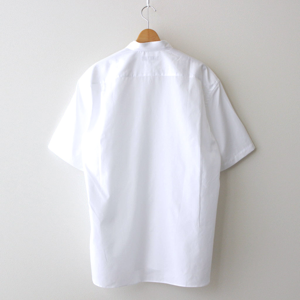 Cotton broadcloth S/S shirt #WHITE [HM-B103-051]
