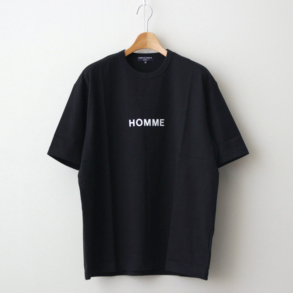 綿度詰天竺 製品プリント S/S Tシャツ #BLACK [HM-T103-051]