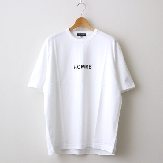 綿度詰天竺 製品プリント S/S Tシャツ #WHITE [HM-T103-051]