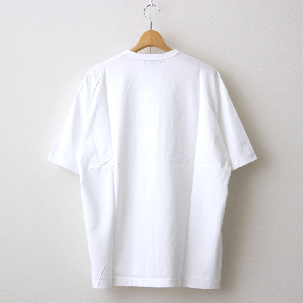 綿度詰天竺 製品プリント S/S Tシャツ #WHITE [HM-T103-051]