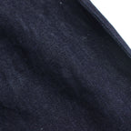 綿麻デニム 製品洗 ワイドテーパードパンツ #INDIGO [HM-P024-051]