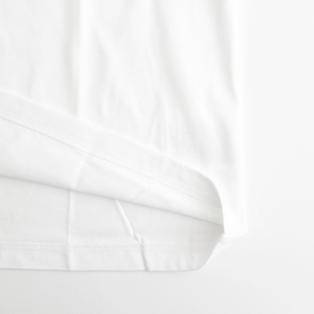 綿度詰天竺 製品プリント S/S Tシャツ #WHITE [HM-T103-051]