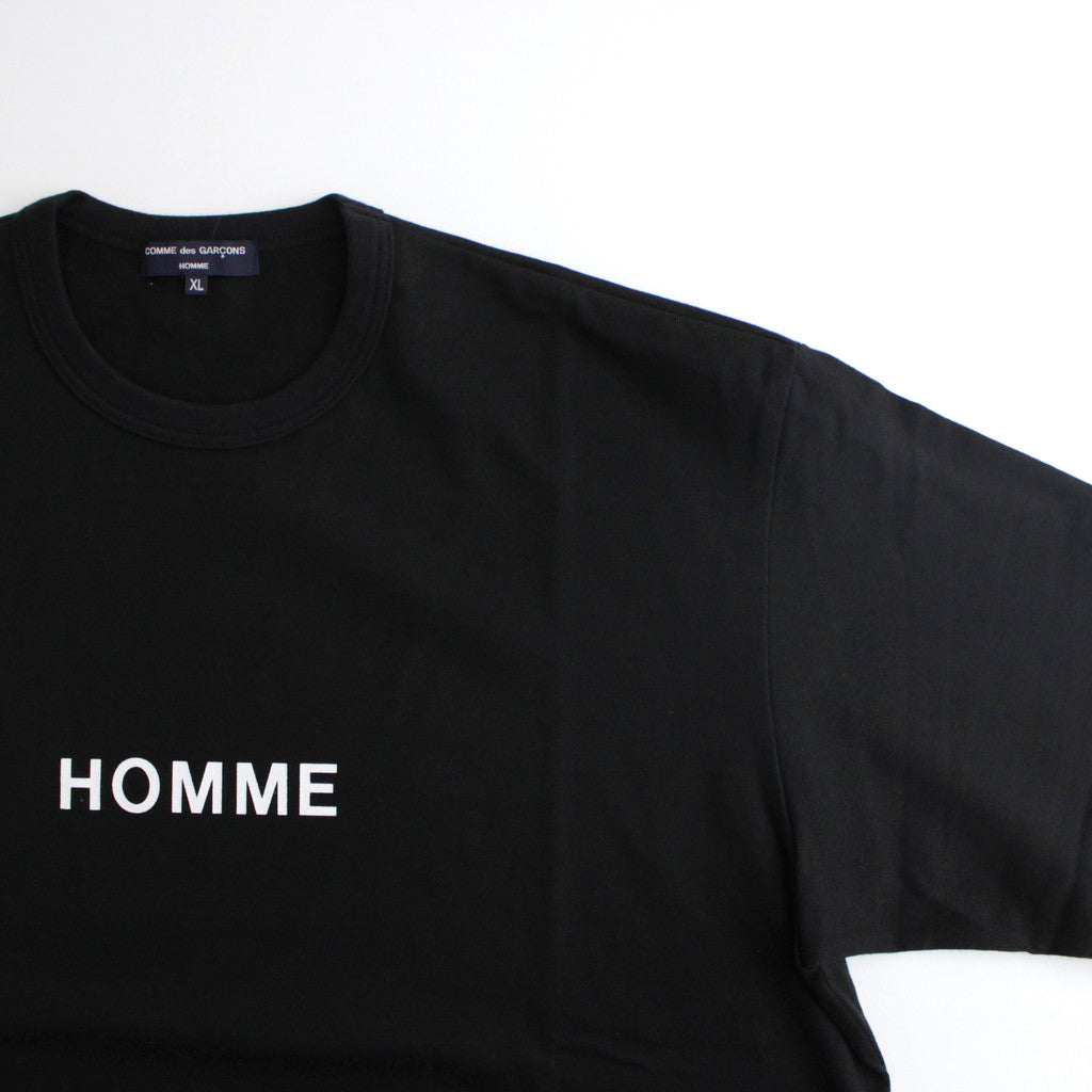 綿度詰天竺 製品プリント S/S Tシャツ #BLACK [HM-T103-051]