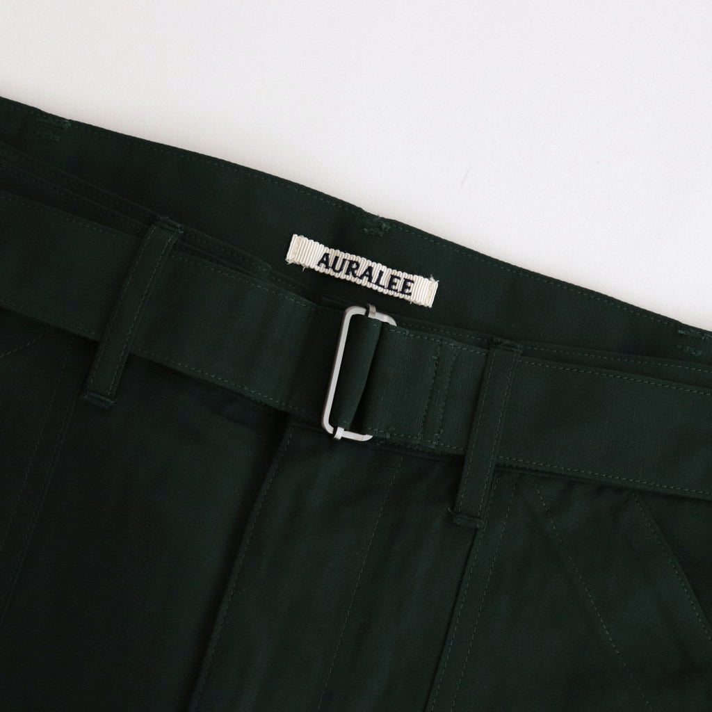 HIGH DENSITY FINX LINEN WEATHER PANTS #DARK GREEN [A24SP03LW]