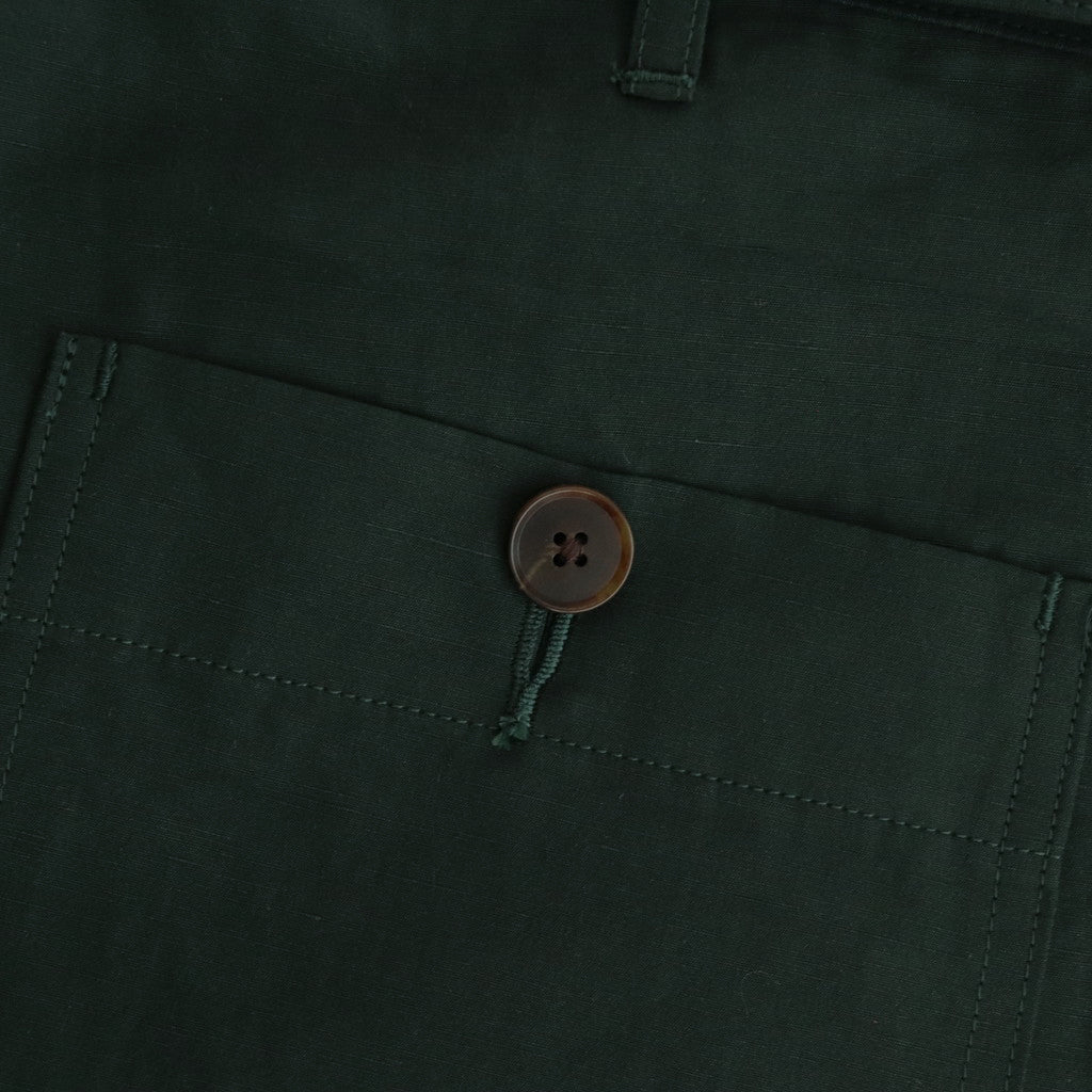 HIGH DENSITY FINX LINEN WEATHER PANTS #DARK GREEN [A24SP03LW]