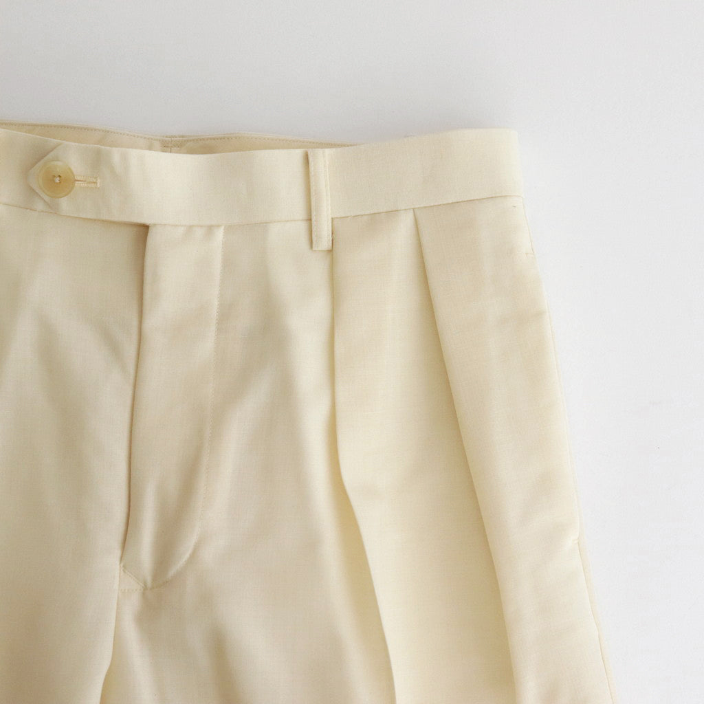 TROPICAL WOOL KID MOHAIR SLACKS #IVORY [A24SP05WM]