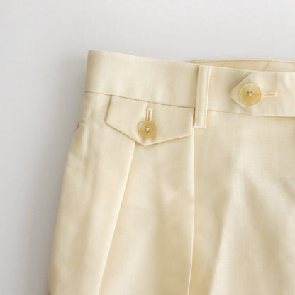 TROPICAL WOOL KID MOHAIR SLACKS #IVORY [A24SP05WM]