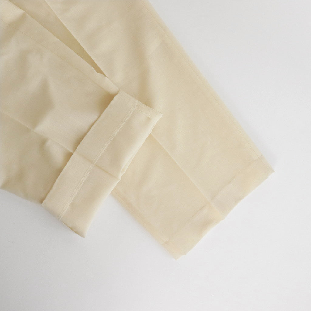 TROPICAL WOOL KID MOHAIR SLACKS #IVORY [A24SP05WM]