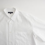 Cotton broadcloth S/S shirt #WHITE [HM-B103-051]