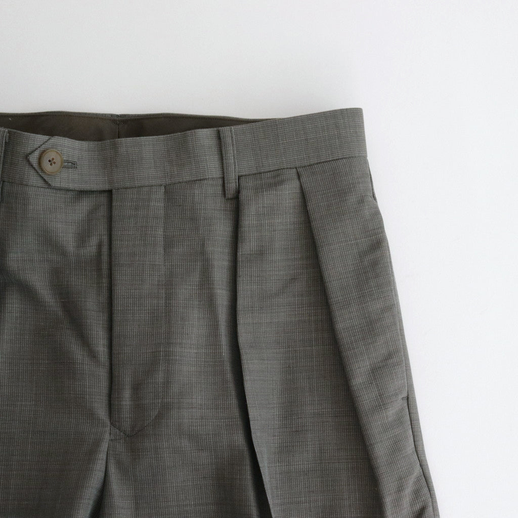TROPICAL WOOL KID MOHAIR SLACKS #GRAY CHECK [A24SP05WM] – ciacura