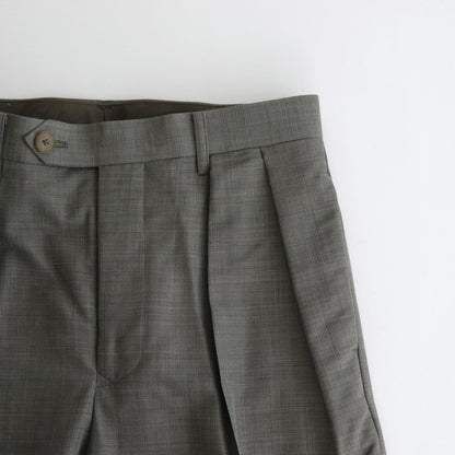 TROPICAL WOOL KID MOHAIR SLACKS #GRAY CHECK [A24SP05WM]