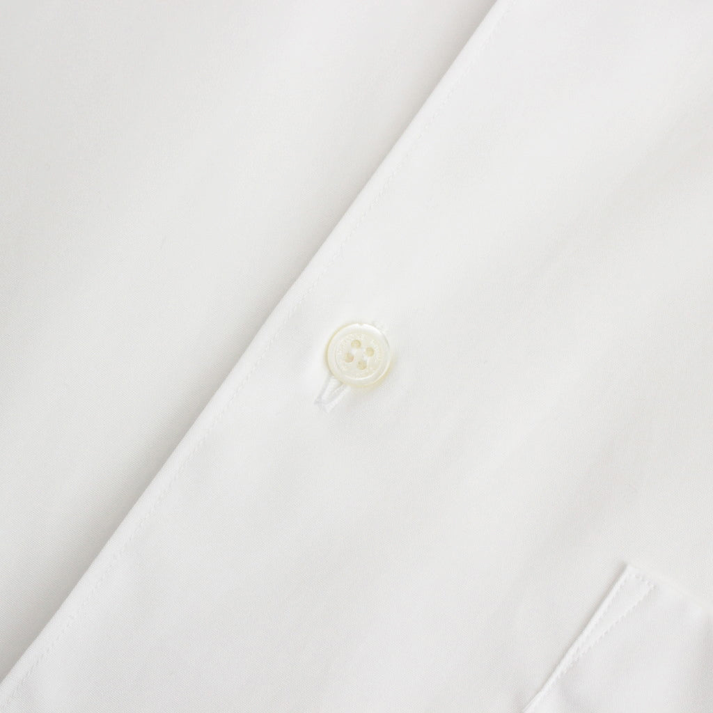 Cotton broadcloth S/S shirt #WHITE [HM-B103-051]