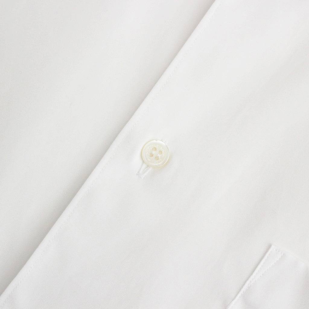 Cotton broadcloth S/S shirt #WHITE [HM-B103-051]