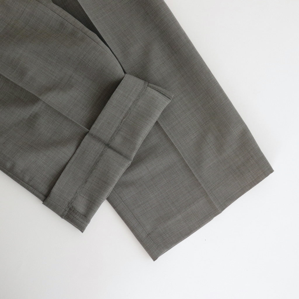 TROPICAL WOOL KID MOHAIR SLACKS #GRAY CHECK [A24SP05WM]