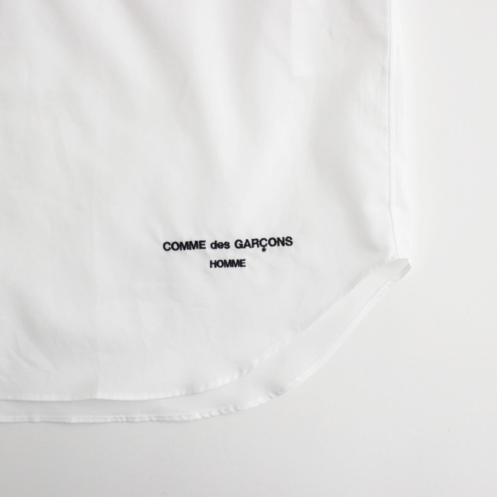 Cotton broadcloth S/S shirt #WHITE [HM-B103-051]