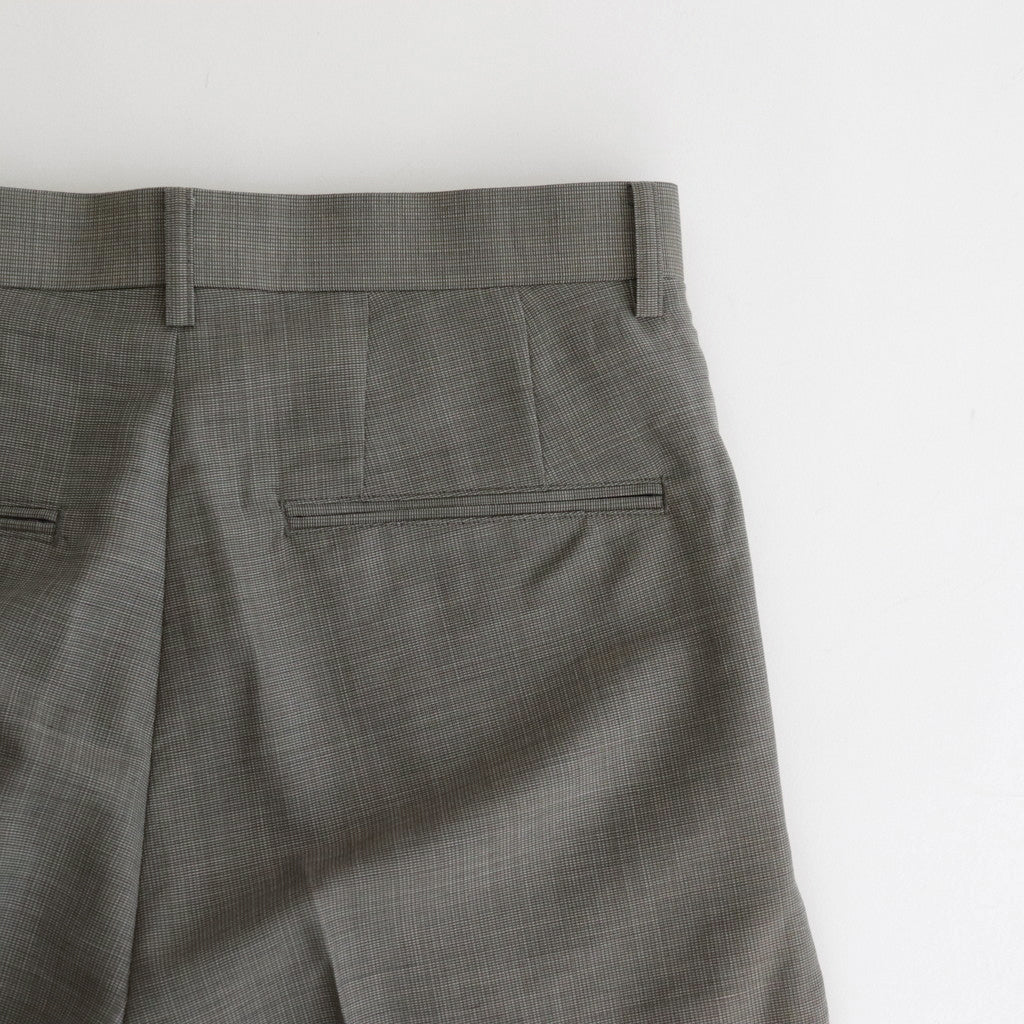 TROPICAL WOOL KID MOHAIR SLACKS #GRAY CHECK [A24SP05WM]