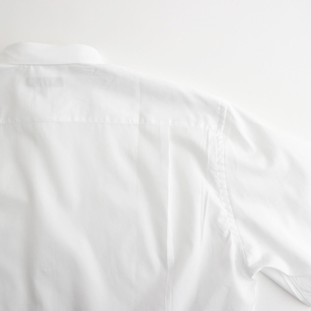 Cotton broadcloth S/S shirt #WHITE [HM-B103-051]