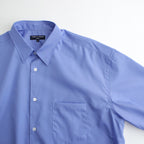 Cotton broadcloth S/S shirt #SAX [HM-B103-051]