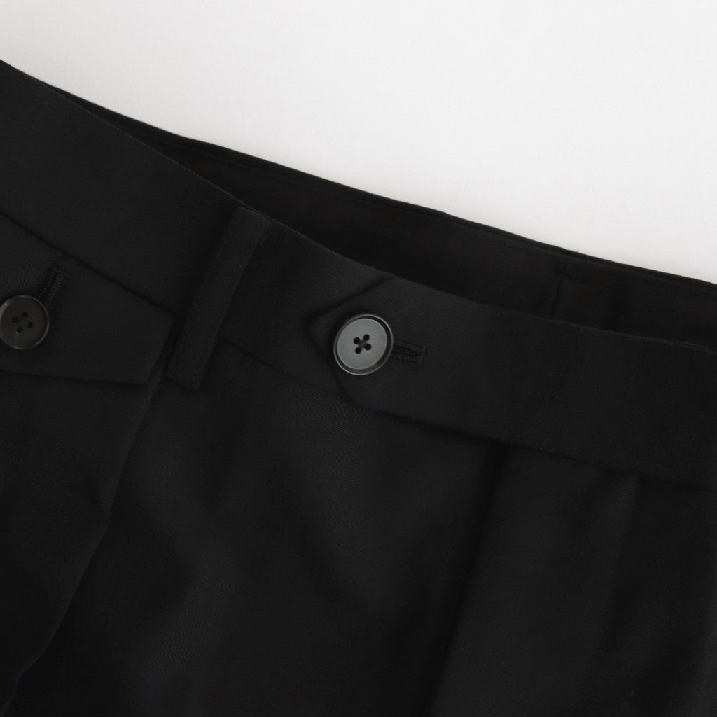 TROPICAL WOOL KID MOHAIR SLACKS #BLACK [A24SP05WM] - ciacura 三重