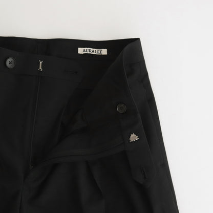 TROPICAL WOOL KID MOHAIR SLACKS #BLACK [A24SP05WM]