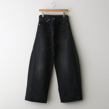 DEFORMATION WIDE DENIM JEANS #BLACK [ST.936]