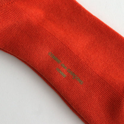 Cotton pile socks with logo #ORANGE [HN-K501-051]