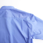 Cotton broadcloth S/S shirt #SAX [HM-B103-051]
