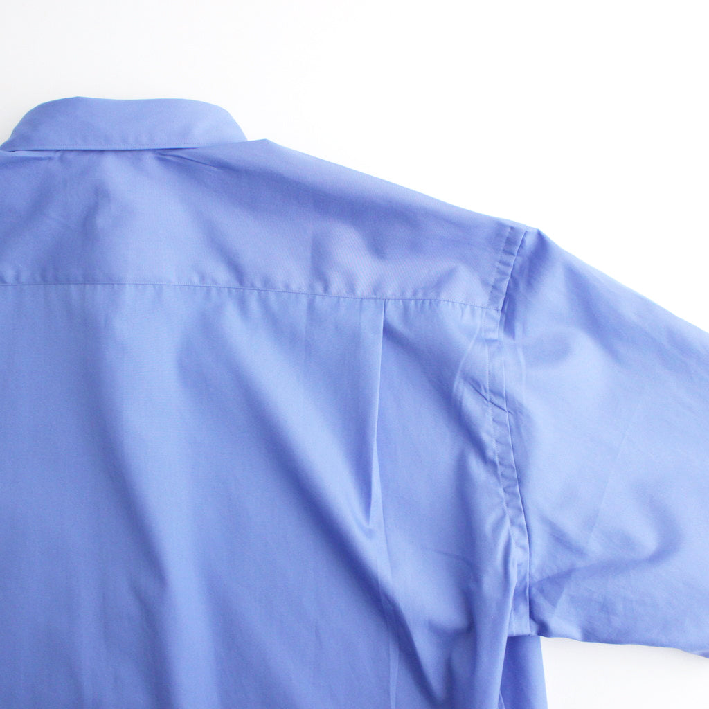 Cotton broadcloth S/S shirt #SAX [HM-B103-051]