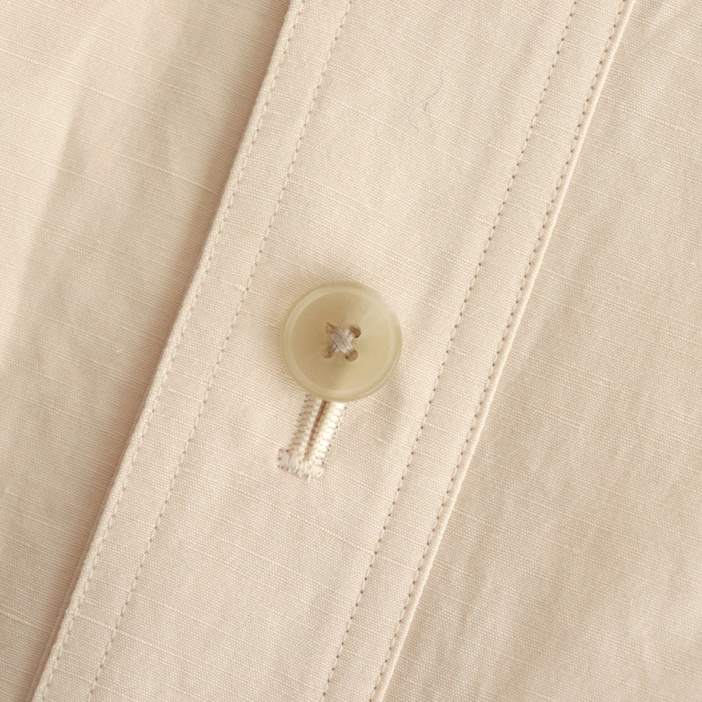 HIGH DENSITY FINX LINEN WEATHER SHIRT BLOUSON #ECRU [A24SS01LW]