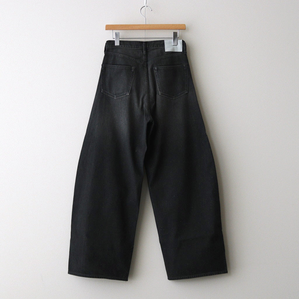 DEFORMATION WIDE DENIM JEANS #BLACK [ST.936]