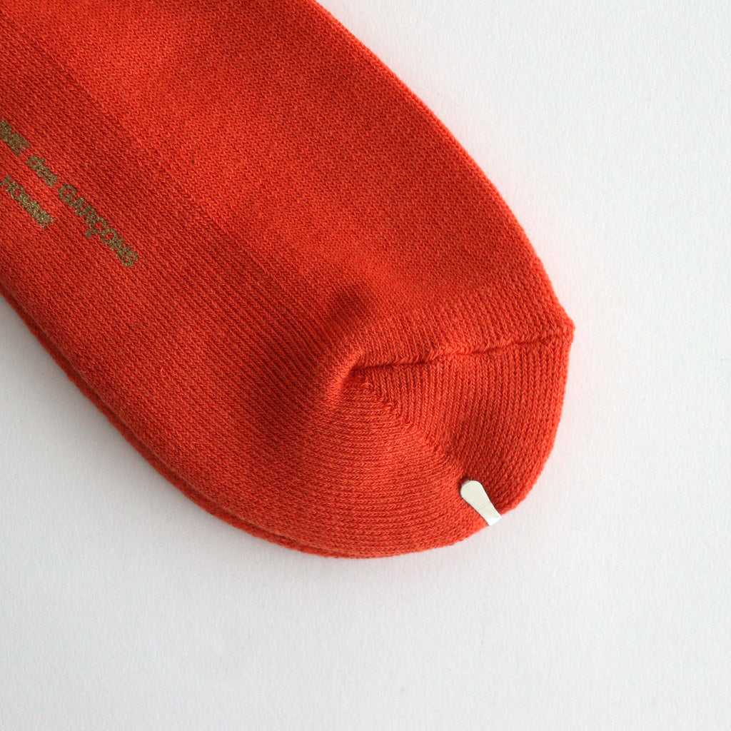 Cotton pile socks with logo #ORANGE [HN-K501-051]