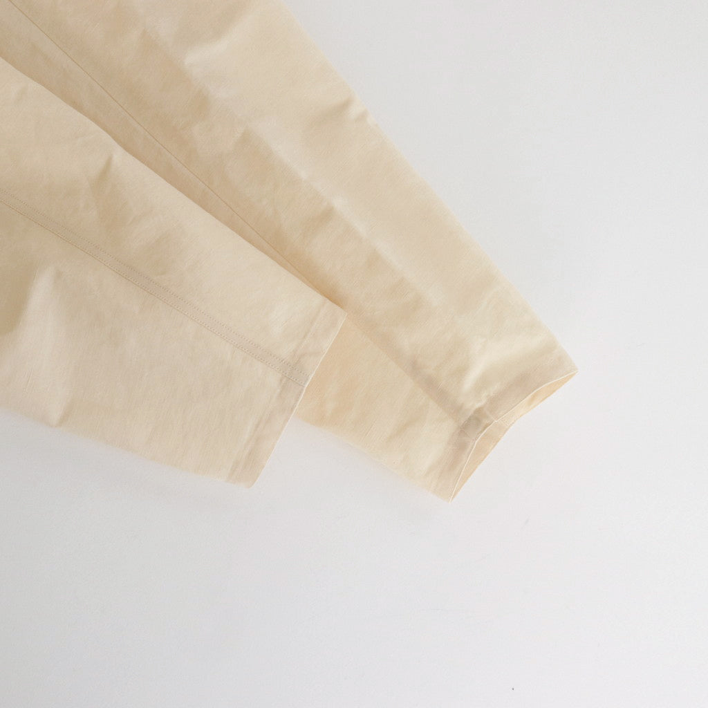 HIGH DENSITY FINX LINEN WEATHER SHIRT BLOUSON #ECRU [A24SS01LW]