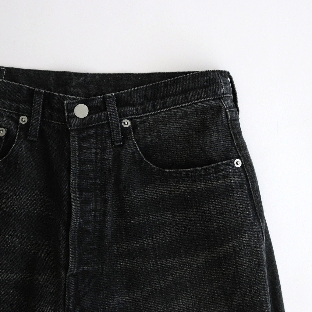 DEFORMATION WIDE DENIM JEANS #BLACK [ST.936]