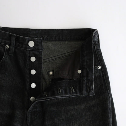 DEFORMATION WIDE DENIM JEANS #BLACK [ST.936]