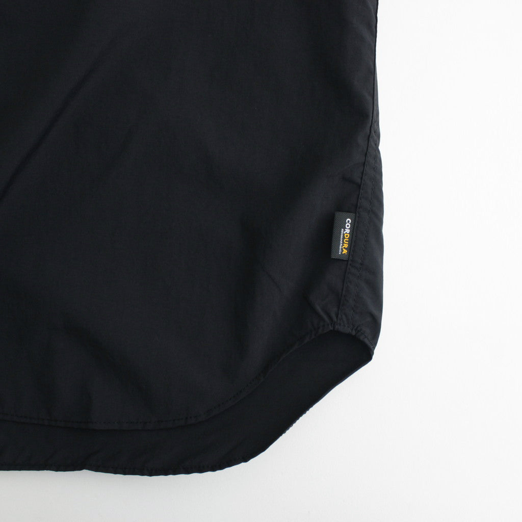 ナイロンタイプライター S/S シャツ #BLACK [HM-B021-051] - ciacura