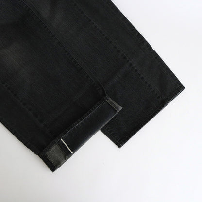 DEFORMATION WIDE DENIM JEANS #BLACK [ST.936]