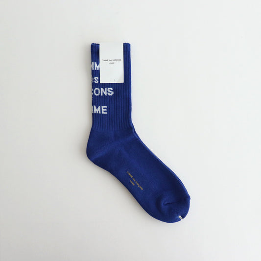 Cotton pile socks with logo #BLUE [HN-K501-051]