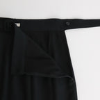 TROPICAL WOOL KID MOHAIR PLEATED SKIRT #BLACK [A24SS06WM]