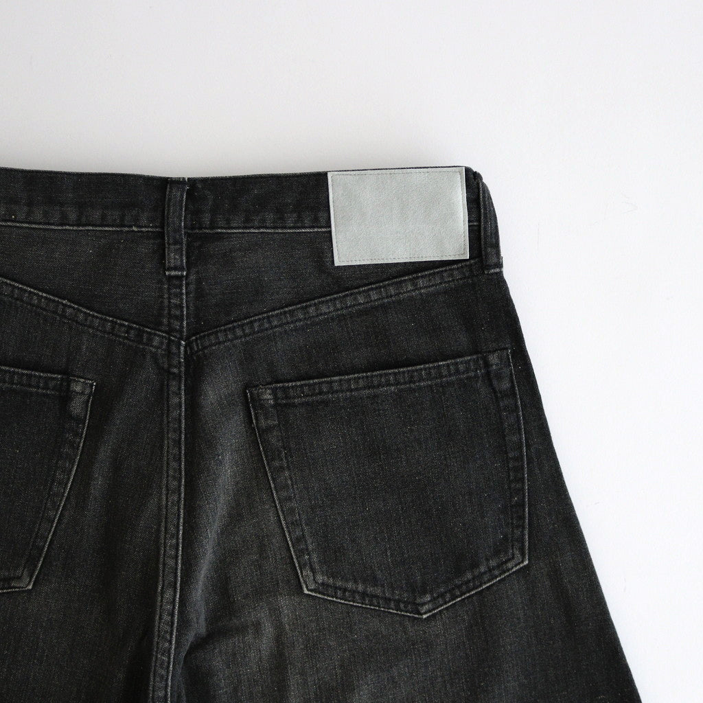 DEFORMATION WIDE DENIM JEANS #BLACK [ST.936]