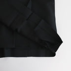 TROPICAL WOOL KID MOHAIR PLEATED SKIRT #BLACK [A24SS06WM]