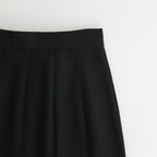 TROPICAL WOOL KID MOHAIR PLEATED SKIRT #BLACK [A24SS06WM]