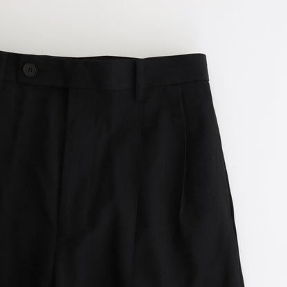 LIGHT WOOL MAX GABARDINE SLACKS #TOP BLACK [A24SP05MG]