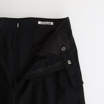 LIGHT WOOL MAX GABARDINE SLACKS #TOP BLACK [A24SP05MG]