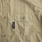 Nylon Typewriter S/S Shirt #BEIGE [HM-B021-051]