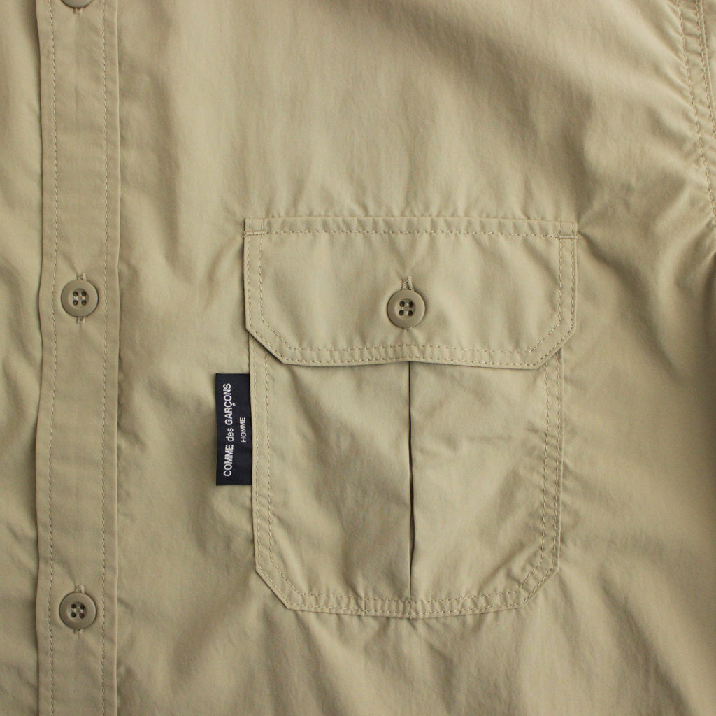 Nylon Typewriter S/S Shirt #BEIGE [HM-B021-051]