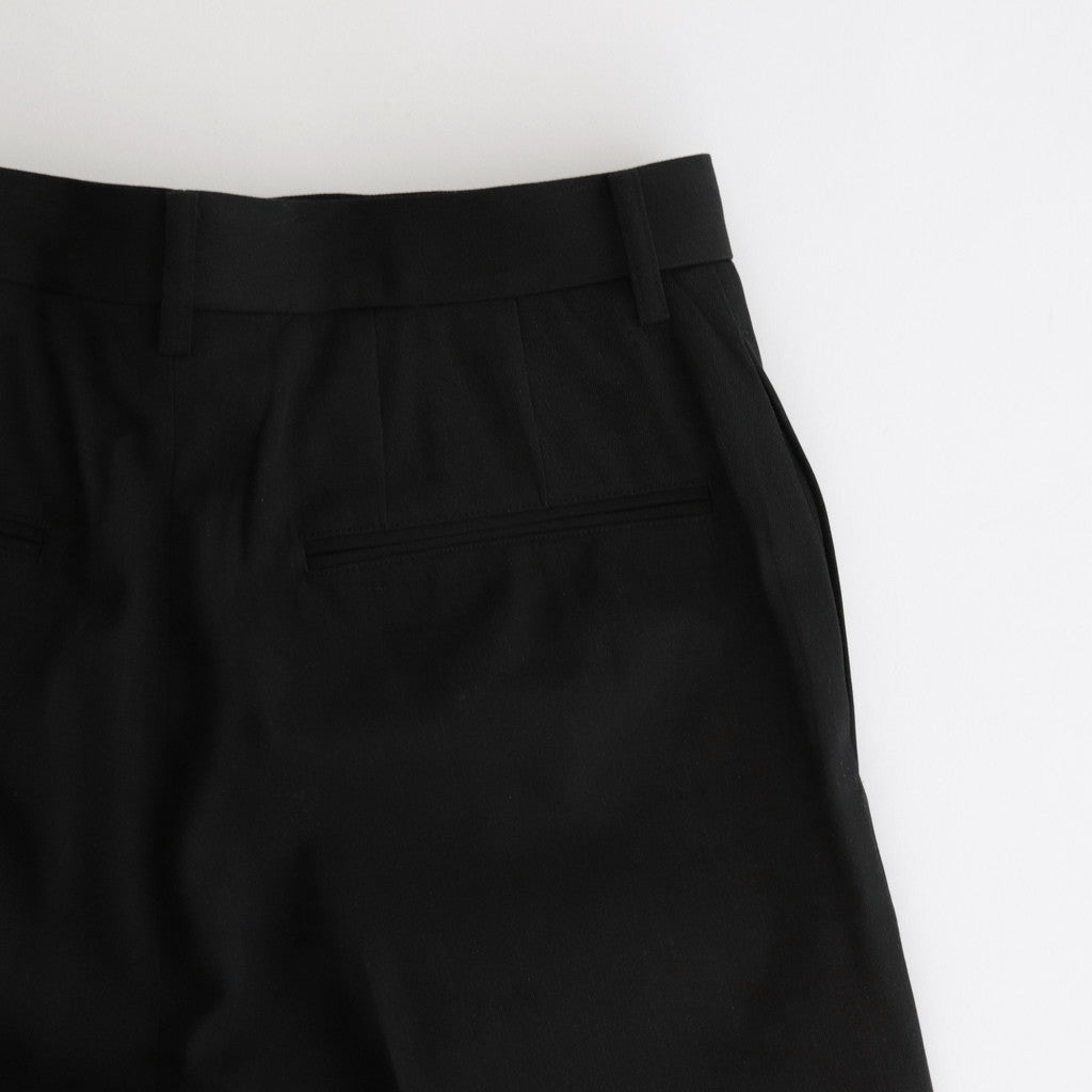 LIGHT WOOL MAX GABARDINE SLACKS #TOP BLACK [A24SP05MG]