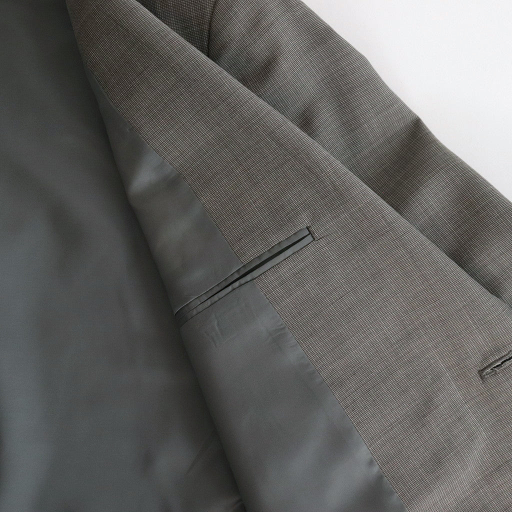 TROPICAL WOOL KID MOHAIR JACKET #GRAY CHECK [A24SJ04WM]