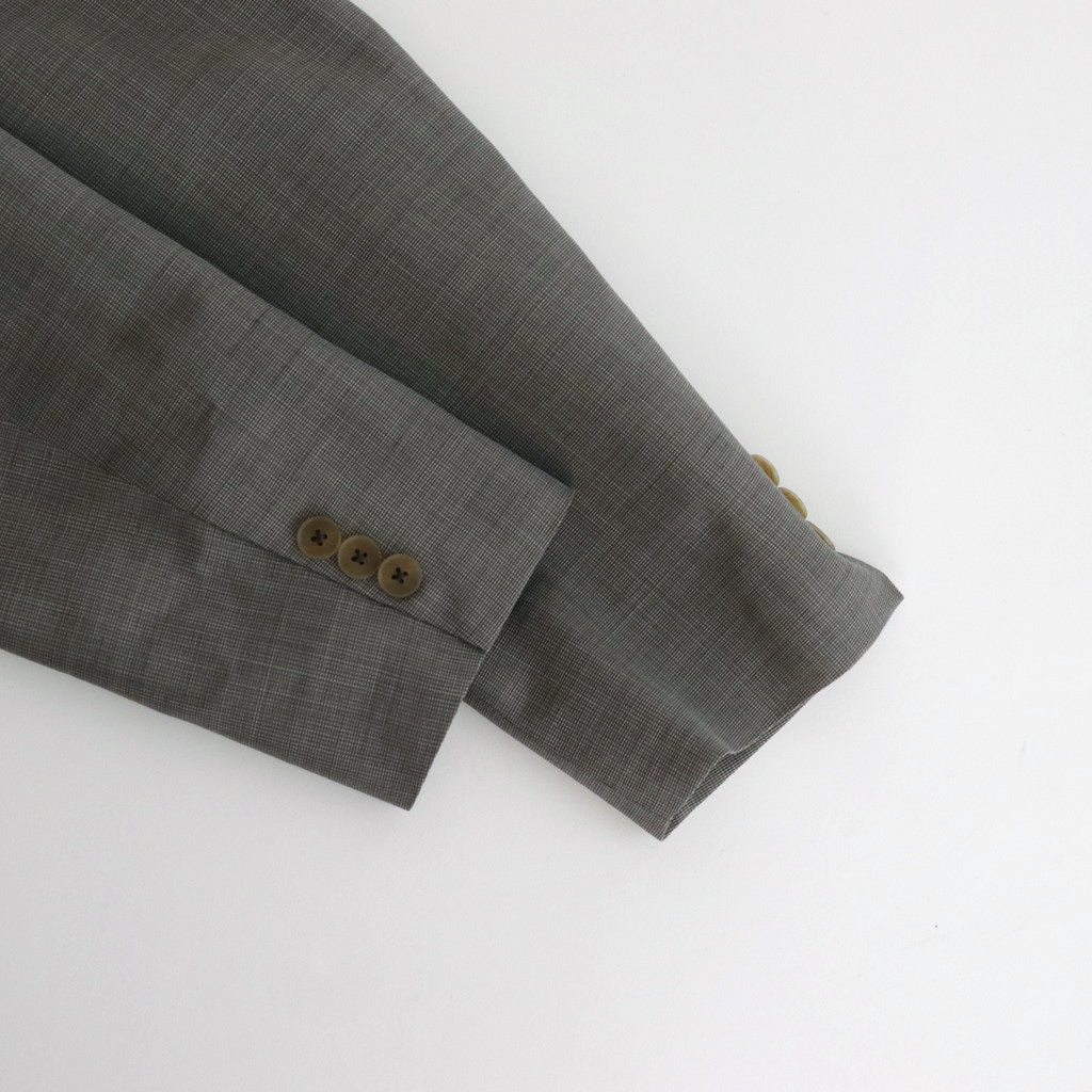 TROPICAL WOOL KID MOHAIR JACKET #GRAY CHECK [A24SJ04WM]