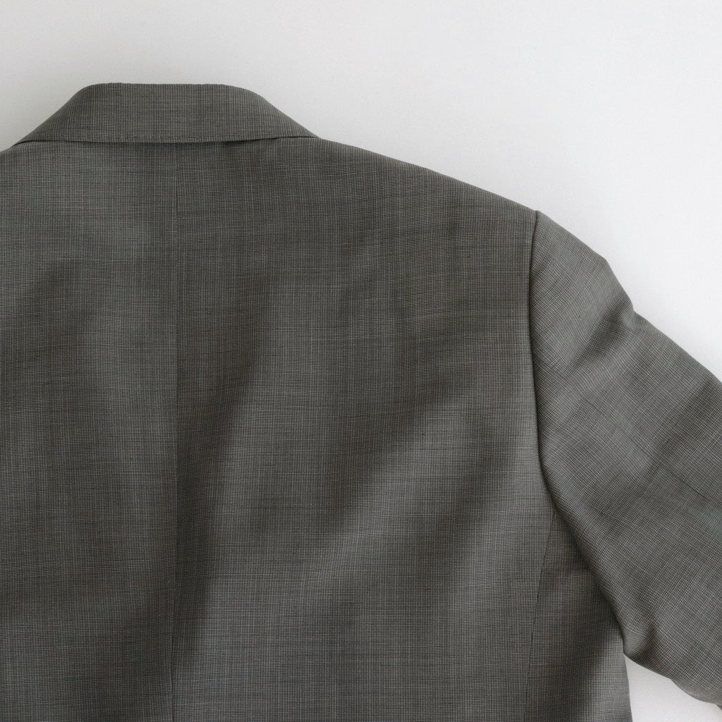 TROPICAL WOOL KID MOHAIR JACKET #GRAY CHECK [A24SJ04WM]
