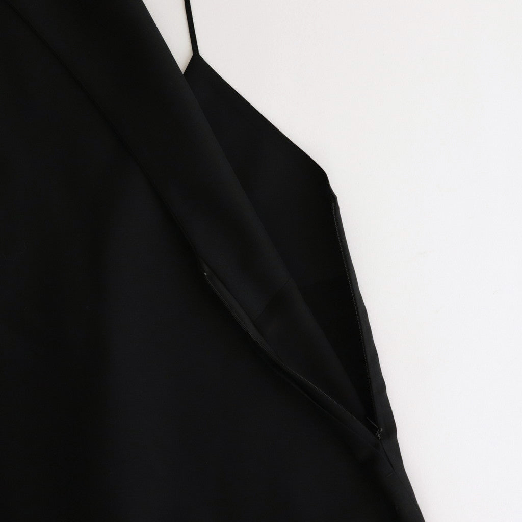 TROPICAL WOOL KID MOHAIR DRESS #BLACK [A24SD07WM]